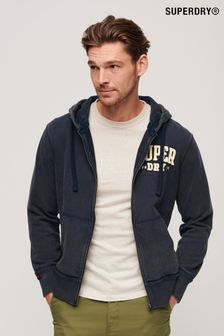 Dunkel-Marineblau - Superdry Vintage Athletic Zip Hoodie (683591) | 115 €