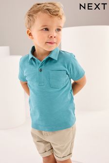 Blue - Short Sleeve Polo Shirt (3mths-7yrs) (684056) | kr90 - kr130