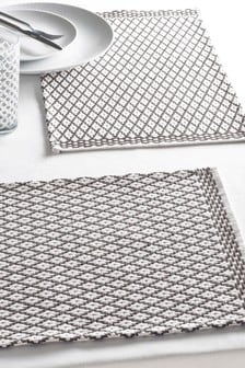 Set of 4 Grey Woven Placemats Placemats (684458) | €11.50