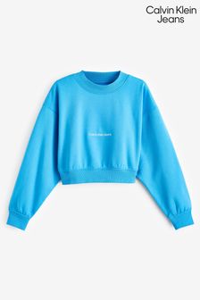 Calvin Klein Jeans Institutional Sweatshirt mit Stehkragen, Blau (684582) | 65 €