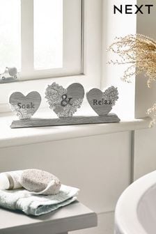 Grey Hearts Soak & Relax Ornament (684734) | kr167