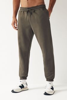 Бежево-коричневый - Свободный крой - Хлопковые Blend спортивные брюки с манжетами (685198) | €18