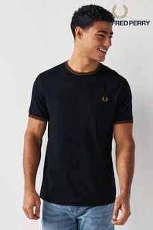 Fred Perry Twin Tipped Logo 100% Cotton T-Shirt (685342) | $86