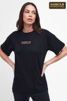 Barbour® International Whitson התאמה גזרה רפויה חולצת טי שחורה (685442) | ‏151 ‏₪