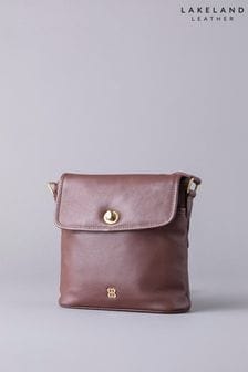 Коричневый - Кожаная сумка с длинным ремешком Lakeland Leather Rickerlea (685448) | €93