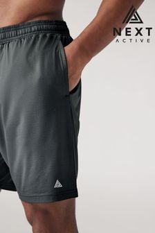 Slate Grey Textured Active Shorts (685682) | $22