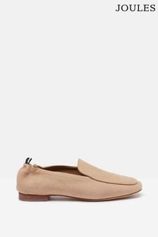 Joules Sloane Narrow Fit Neutral Suede Loafers (686019) | 272 QAR