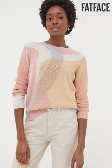 FatFace Leoni Natural Abstract Print Jumper (686173) | $86