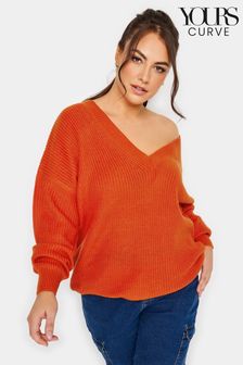 Sweter plus size marki Yours z podwójnym dekoltem w szpic (686199) | 140 zł