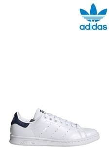 Weiß-blau - adidas Originals Stan Smith Turnschuhe aus Lederimitat (686551) | 114 €