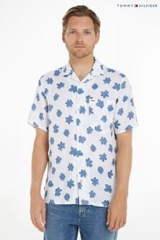 Tommy Hilfiger Resort Kurzärmeliges, geblümtes Hemd, Blau (686600) | 60 €