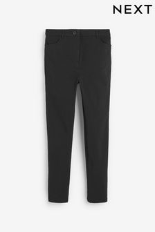 Black Skinny Fit Stretch High Waist School Trousers (9-18yrs) (687000) | AED48 - AED77