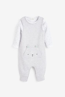 Ensemble salopette/body en coton biologique (0 mois - 2 ans)