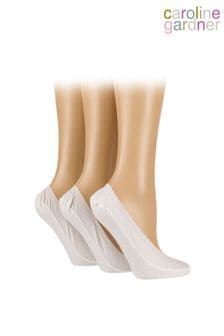 Белый - 3 пар низких невзгодовых носков Caroline Gardner (687304) | €19