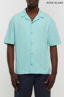 River Island Blue Regular Revere Shirt (687318) | 72 zł