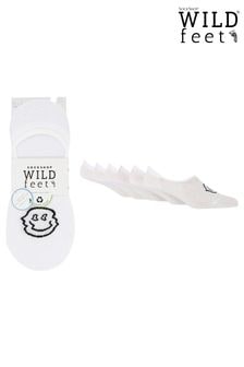 Wild Feet White No Show Funny Faces Socks 6 Pack (687415) | $27