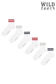 Wild Feet White Cushioned Sports With Arch Support Ankle Socks 6 Pack (687427) | €21