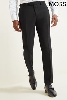 MOSS Black Tailored Fit Dress Trousers (687497) | $206