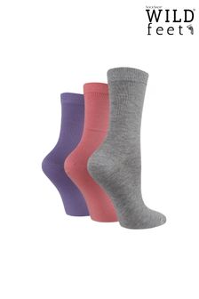 Wild Feet Grey Super Soft Bamboo Socks 3 Pack (687587) | $39