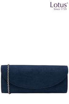 Lotus Navy Blue Clutch Bag with Chain (687667) | 247 QAR