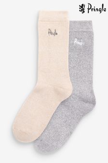 Pringle Grey Twist Yarn Full Cushioned leisure Socks (687767) | 89 SAR