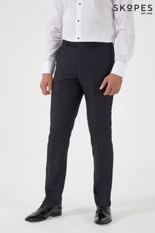 Skopes Newman Black Check Tailored Fit Suit Trousers (687796) | SGD 114