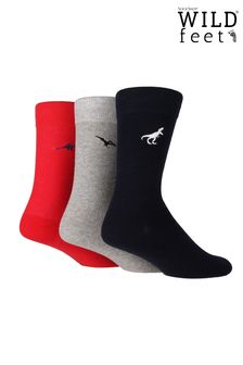 Wild Feet Dinosaur Embroidered Socks
