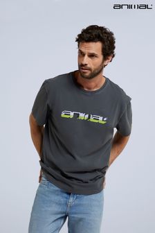 Animal Mens Grey Chase Summer Organic Oversized T-Shirt (688090) | €14.50