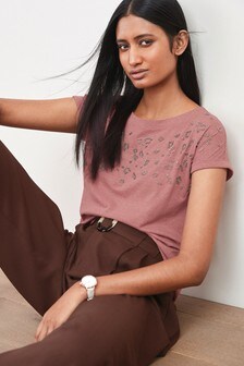 T-shirt à ourlet arrondi