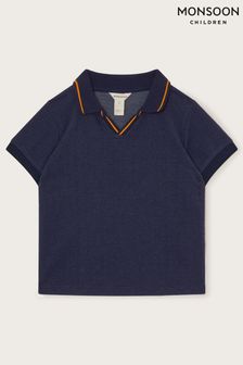 Monsoon Blue Contrast Trim Polo Shirt (688997) | $25 - $30