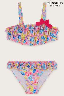 Monsoon Ditsy Ruffle Bow Bikini Set