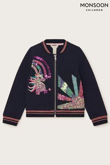 Monsoon Unicorn Rainbow Bomber Jacket