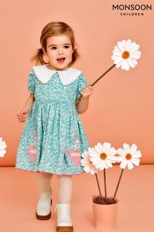 Monsoon Blue Baby Bunny Teacup Dress (689278) | AED213 - AED242