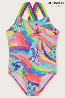 Monsoon Pink Butterfly Swirl Swimsuit (689494) | kr290 - kr370
