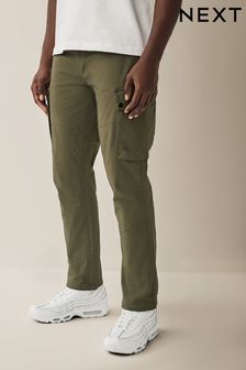 Зеленый хаки - Зауженный крой - Легкие брюки-карго в стиле милитари (689672) | €48