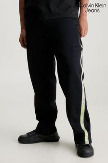 Pantalones de chándal negros con cinta con el logo de Calvin Klein Jeans (690115) | 156 €