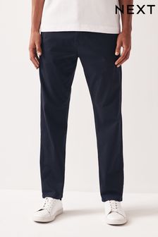 Navy Blue Straight Stretch Chino Trousers (690177) | €20