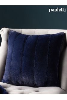 Riva Paoletti Blue Empress Alpine Faux Fur Cushion
