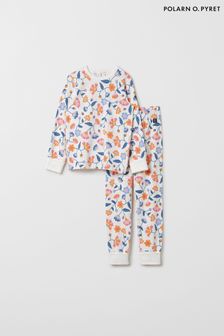 Weiß - Polarn O. Pyret Organic Cotton Print Pyjamas (690367) | 44 €