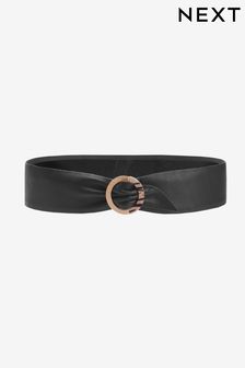 Zebra Buckle Leather Waist Belt (690370) | €19