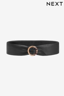 Zebra Buckle Leather Waist Belt (690370) | 62 zł