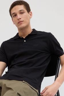Gap Black Logo Pique Short Sleeve Polo Shirt (690717) | kr260