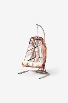 MADE.COM Dark Brown Mix Copa Garden Hanging Egg Chair (690777) | €1,007