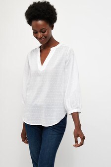 Chemisier à enfiler avec manches 3/4