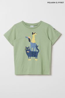 Polarn O Pyret Pink Organic Cotton Unicorn Print T-Shirt (690887) | SGD 27