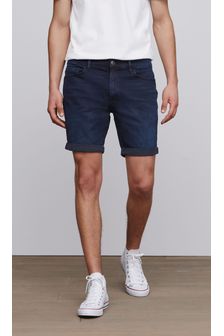 Indigo Blue Straight Fit Denim Shorts (691104) | $30