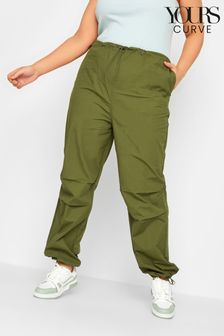 Yours Curve Green Elasticated Waist Parachute Cargo Trousers (691331) | €17.50