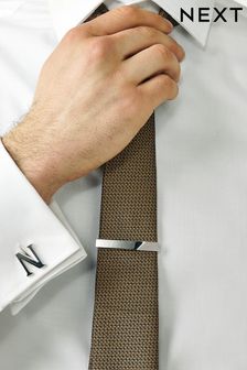 Silver Tone Textured Tie Clip (691464) | 213 UAH