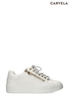 Carvela White Enchanted Lace Sneaker Trainers (691650) | $192