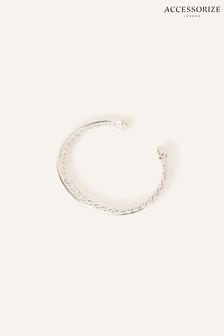 Accessorize Silver Tone Sterling Twisted Bangles (691912) | €8